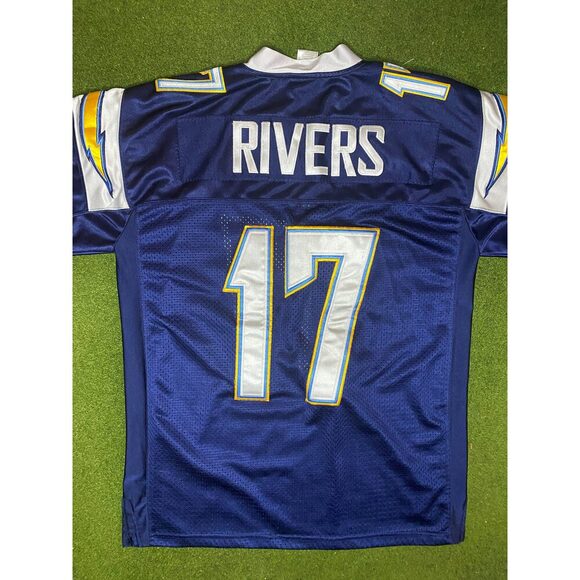 00s San Diego Chargers - Phillip Rivers#24 - Reebok On Field - Vintage NFL Jers - Picture 2 of 2